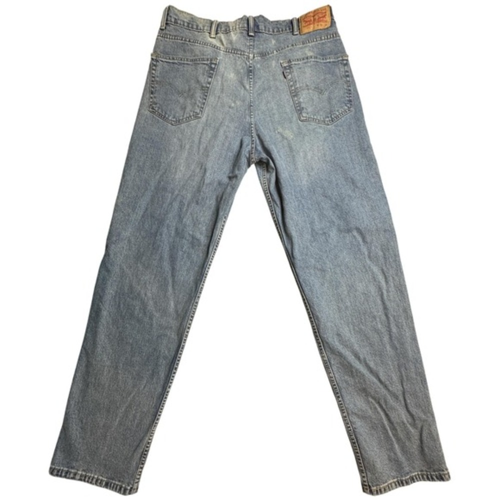 Levis 550 Relaxed Fit‎ Jeans Mens 38x34 (38x33) Light Wash Blue Stretch Denim